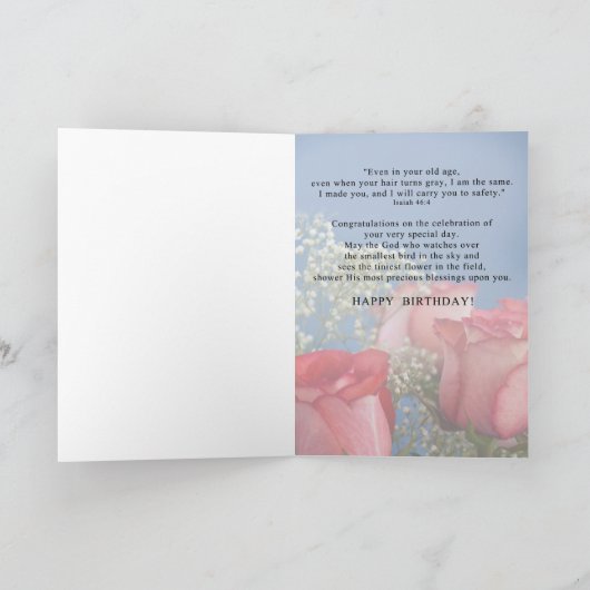 103rd Geburtstag, Rote Rosen Karte (Innenseite)