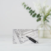 1040 Einkommensteuerformular mit Tinte Visitenkarte (Stehend Vorderseite)
