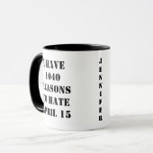 1040 Gründe Funny Tax Accountant Tasse (Vorderseite Links)