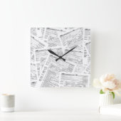 1040 Steuerformulare für 2020 Quadratische Wanduhr (Zuhause)