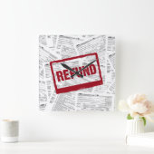 1040 Steuerformulare für 2020 Quadratische Wanduhr (Zuhause)