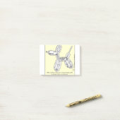 1048 Ballon Dog Anatomy Cartoon Post-it Klebezettel (Auf Schreibtisch)