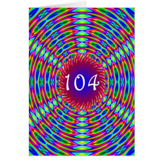 104. Geburtstag Abstrakte Trippy-Wirbel (Vorne)