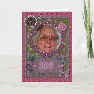 104. Geburtstag Fotokarte Karte