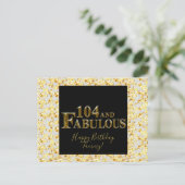 104 Geburtstag Postkarte (Stehend Vorderseite)