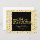 104 Geburtstag Postkarte (Vorne/Hinten)