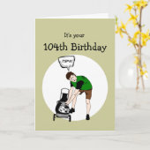 104. Geburtstag Sonnenmäher Insult Karte (Gelbe Blume)