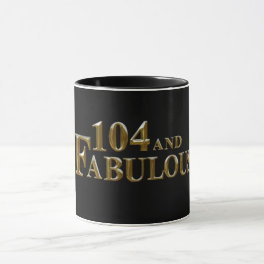 104 Geburtstag Tasse (Zentrum)