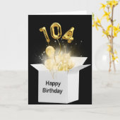 104. Geburtstagsballons in weißer Box Karte (Gelbe Blume)