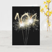 104. Geburtstagsparkler auf Black Karte (Gelbe Blume)