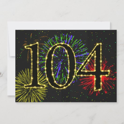 104. Geburtstagsparty Einladung (Vorderseite)