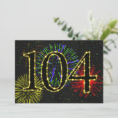 104. Geburtstagsparty Einladung (Stehend Vorderseite)