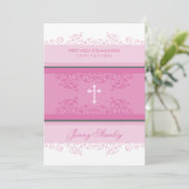 104 Gina:: COMMUNION ERSUCHT:: curls 2P Einladung (Stehend Vorderseite)