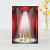 104th Geburtstag im Scheinwerfer Karte (Gelbe Blume)