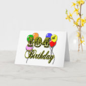 104th Geburtstag mit Ballonen Karte (Gelbe Blume)