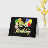 104th Geburtstag mit Ballonen Karte (Gelbe Blume)