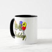 104th Geburtstag mit Ballonen Tasse (Vorderseite Links)