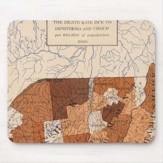 105 Diphtherie, Gruppe NY, NJ, New England Mousepad (Vorne)