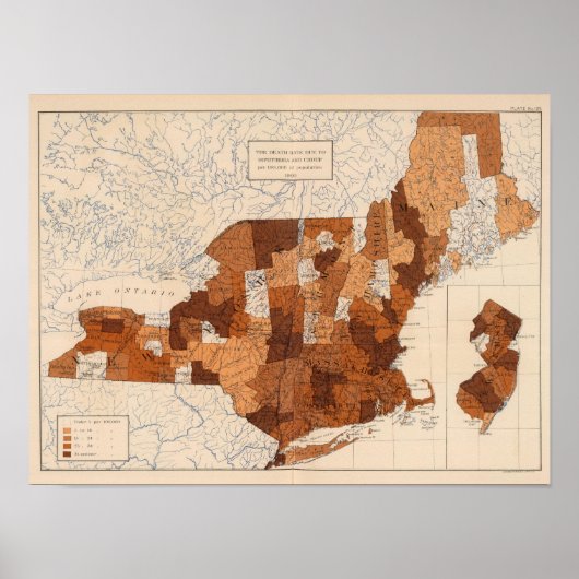 105 Diphtherie, Gruppe NY, NJ, New England Poster (Vorne)