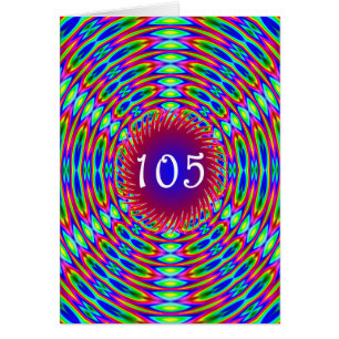 105. Geburtstag Abstrakte Trippy-Wirbel