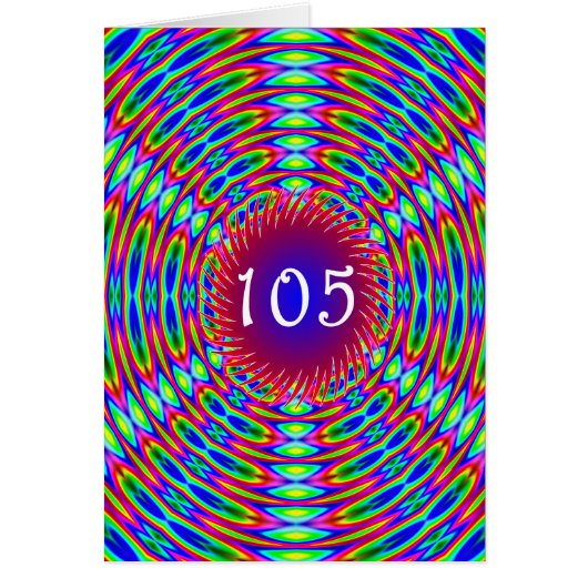 105. Geburtstag Abstrakte Trippy-Wirbel (Vorne)