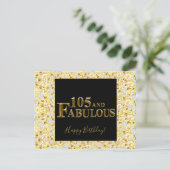105 Geburtstag Postkarte (Stehend Vorderseite)