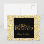 105 Geburtstag Postkarte (Vorne/Hinten)