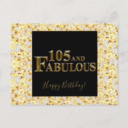 105 Geburtstag Postkarte (Vorderseite)