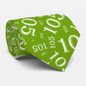 105. Geburtstag Random Number Pattern Green Krawatte (Gerollt)