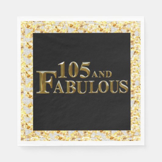 105 Geburtstag Serviette (Vorderseite)