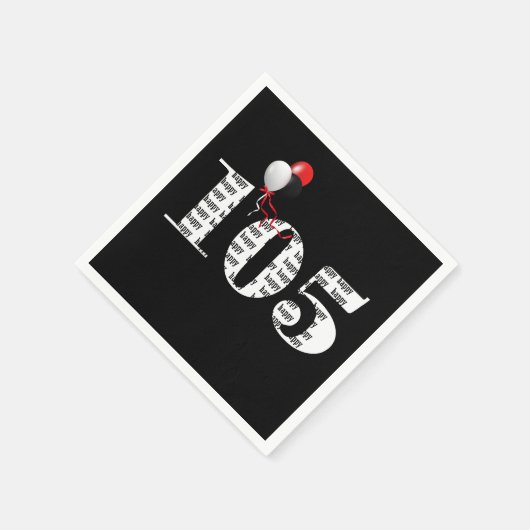 105. Geburtstagsballons Serviette (Ecke)