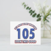 105. Geburtstagsdesigns Postkarte (Stehend Vorderseite)