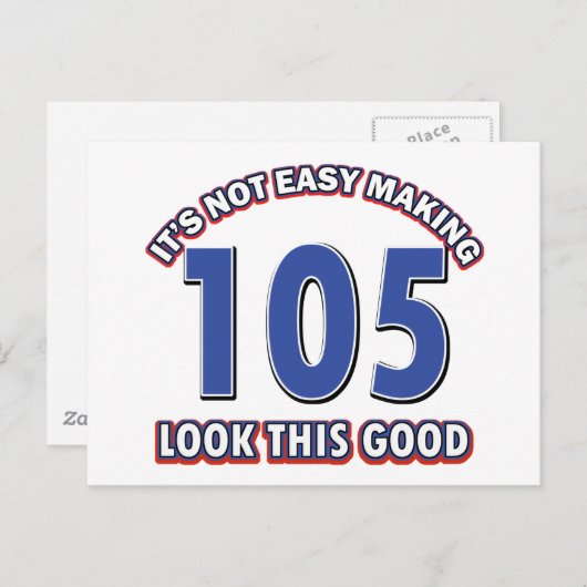 105. Geburtstagsdesigns Postkarte (Vorne/Hinten)