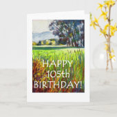 105. Geburtstagskarte - Abend im Wiesen Karte (Gelbe Blume)