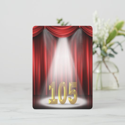 105. Geburtstagsparty Einladung (Stehend Vorderseite)