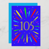 105. Geburtstagsparty Einladung Explosion (Vorne/Hinten)