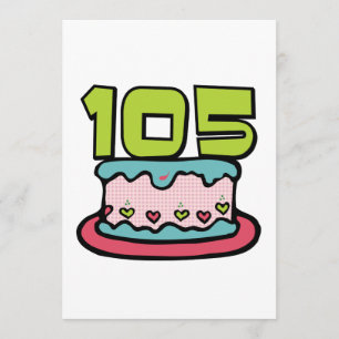 105 Jahre alter Geburtstagskuchen Karte
