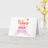 105 Jahre alter Geburtstagskuchen Karte (Gelbe Blume)