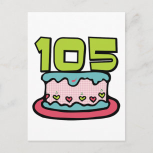 105-jähriger Geburtstagskuchen Postkarte