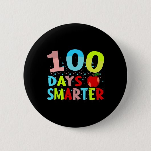 105 Tage intelligenter Lehrer oder Student 100. Button (Vorderseite)