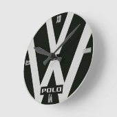 105 VW Polo Logo Accessories Watches Runde Wanduhr (Winkel)