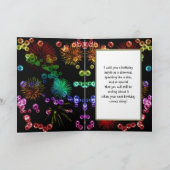 105th Geburtstag mit Regenbogenblasen und Karte (Innenseite)