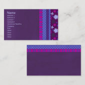 1066 LILA BLAU-WAREN-KOPF-BACKGRUNDS STRIPES SOLI VISITENKARTE (Vorne/Hinten)