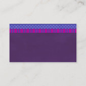 1066 LILA BLAU-WAREN-KOPF-BACKGRUNDS STRIPES SOLI VISITENKARTE (Rückseite)