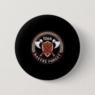 1066 Naefre Forgyt Niemals vergessen mittelalterli Button