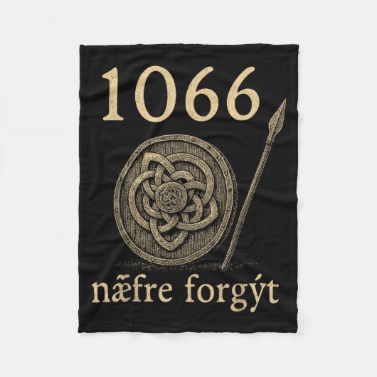 1066 Næfre Forgyt Old English Viking History Quote Fleecedecke (Vorderseite)