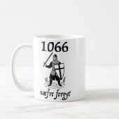 1066 Never Forget Naefre Forgyt Funny English Hist Kaffeetasse (Links)