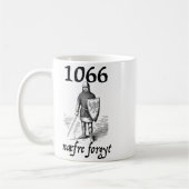 1066 Never Forget Naefre Forgyt Funny English Hist Kaffeetasse (Links)