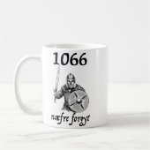 1066 Never Forget Naefre Forgyt Funny English Hist Kaffeetasse (Links)