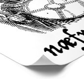 1066 Never Forget Naefre Forgyt Funny English Hist Poster (Ecke)